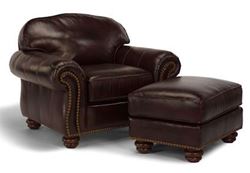 Bexley Leather Chair & Ottoman w/Nails 3648-10-08 from Flexsteel
