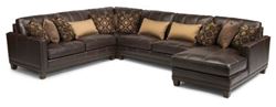 Port Royal Leather Sectional Model 1373 from Flexsteel