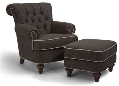 Picture of South Hampton Fabric Chair & Ottoman w/out Nails