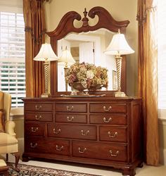 Picture of Cherry Grove Triple Dresser with Mirror