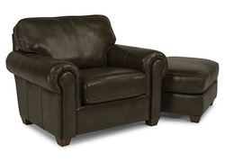 Carson Leather Chair (B3937-10) & Ottoman