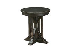 Picture of 22" JAMES ROUND END TABLE - ANVIL FINISH MILL HOUSE COLLECTION ITEM # 860-916A